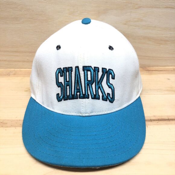 Vintage San Jose Sharks Hat Cap Fitted Size 7 Pro-Line 90s White Hockey NHL - Picture 1 of 12